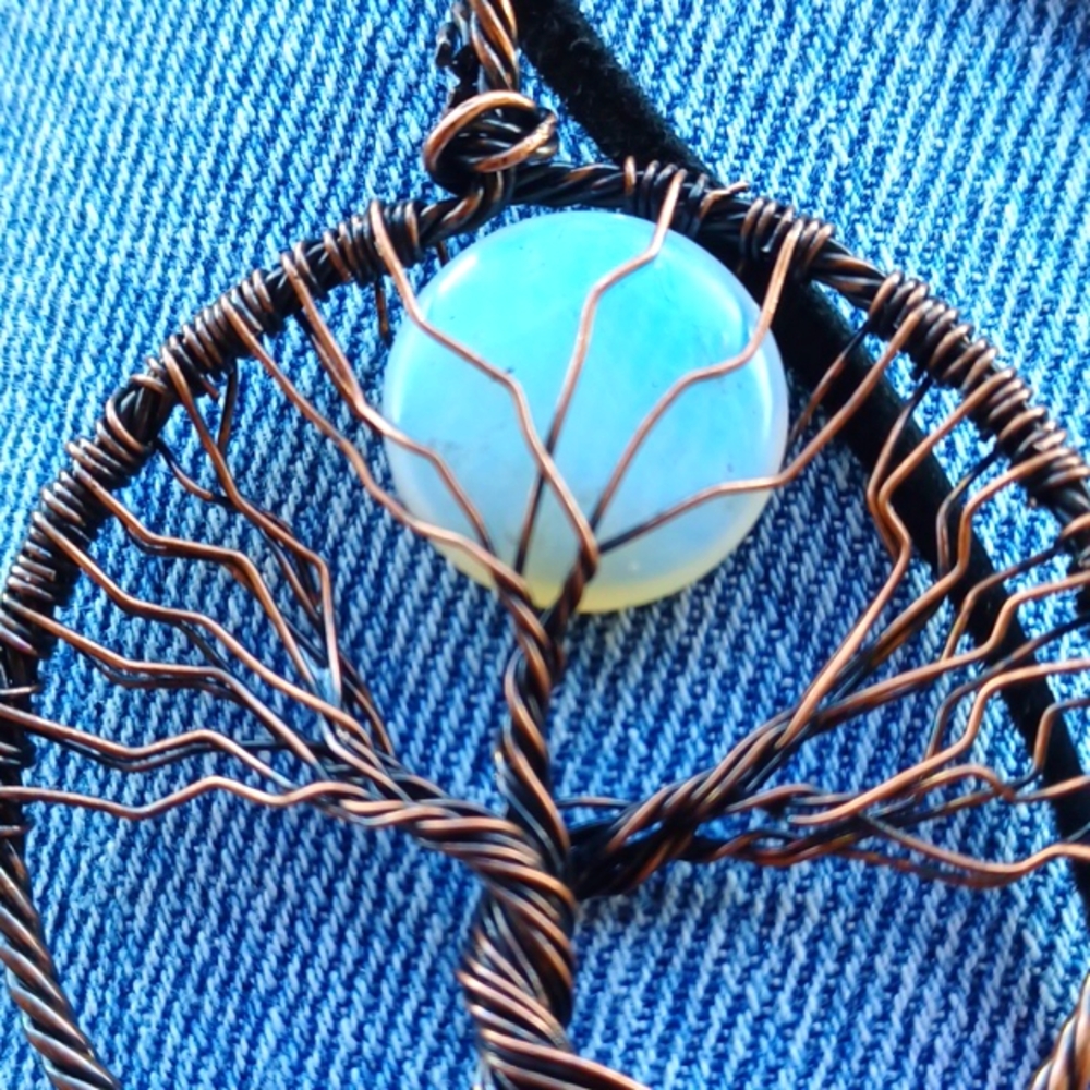 Moonstone hand wired tree of life